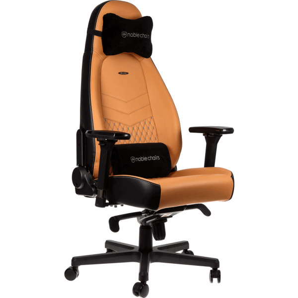 Фото - Крісло для геймерів Noblechairs ICON Real Leather Cognac/Black