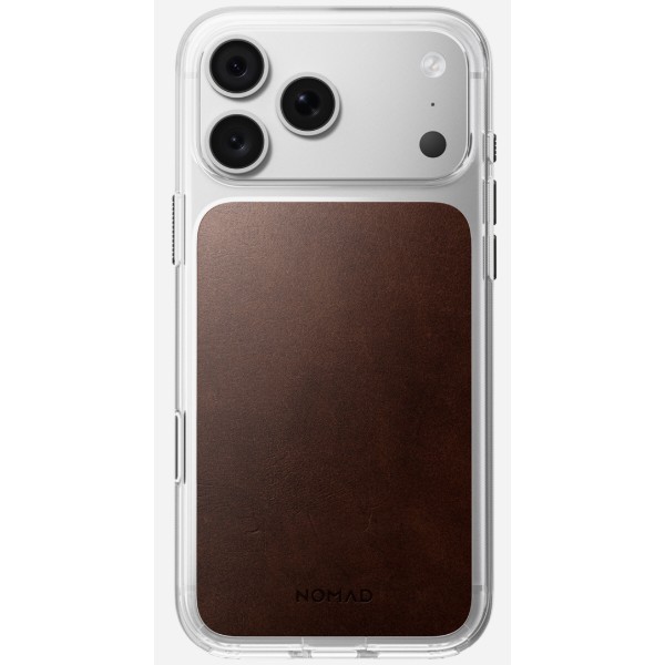 Фото - Чохол для смартфона Nomad Clear Leather Case Horween Rustic Brown for iPhone 18 Pro Max/17 Pro Max (NM017750858)