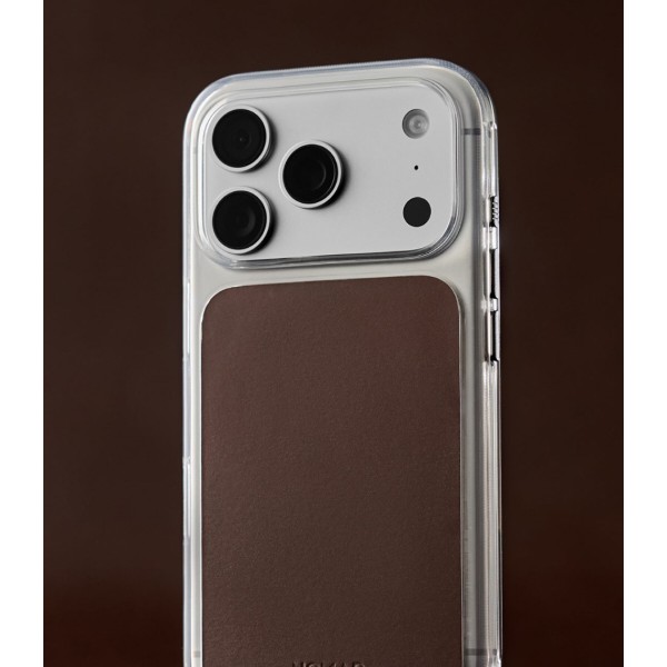 Фото - Чохол для смартфона Nomad Clear Leather Case Horween Rustic Brown for iPhone 18 Pro Max/17 Pro Max (NM017750858)