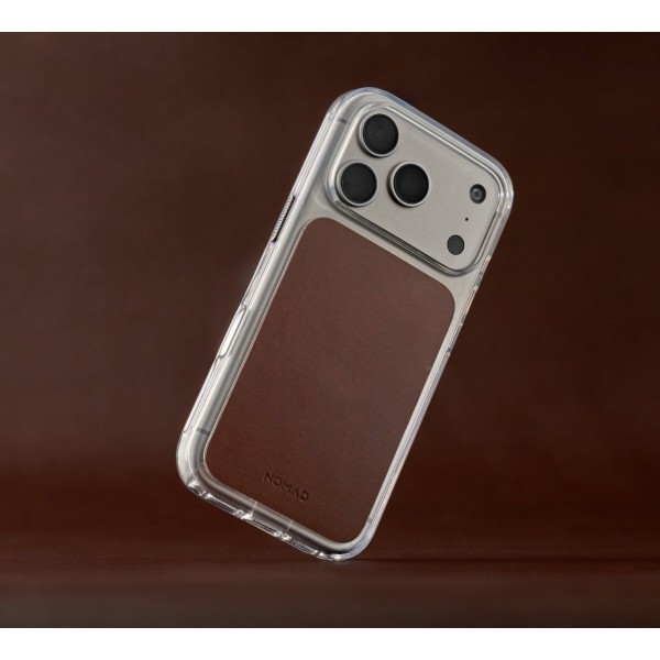 Фото - Чохол для смартфона Nomad Clear Leather Case Horween Rustic Brown for iPhone 18 Pro Max/17 Pro Max (NM017750858)
