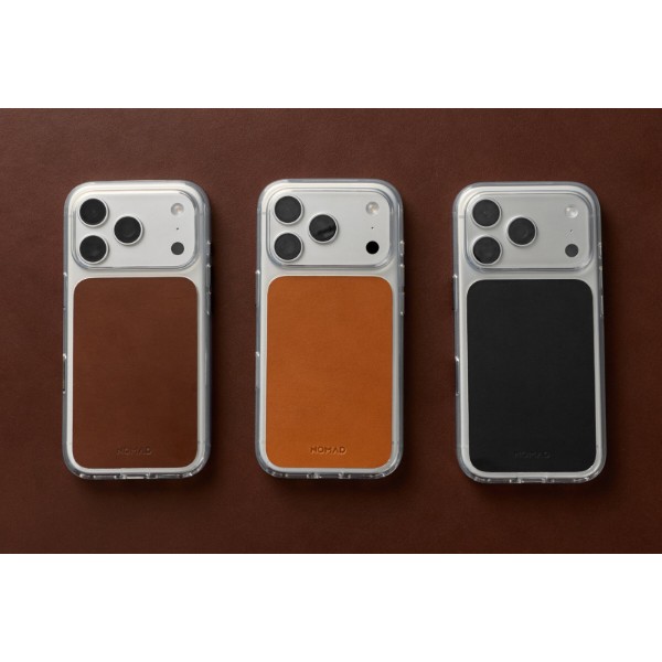 Фото - Чохол для смартфона Nomad Clear Leather Case Horween Rustic Brown for iPhone 18 Pro Max/17 Pro Max (NM017750858)