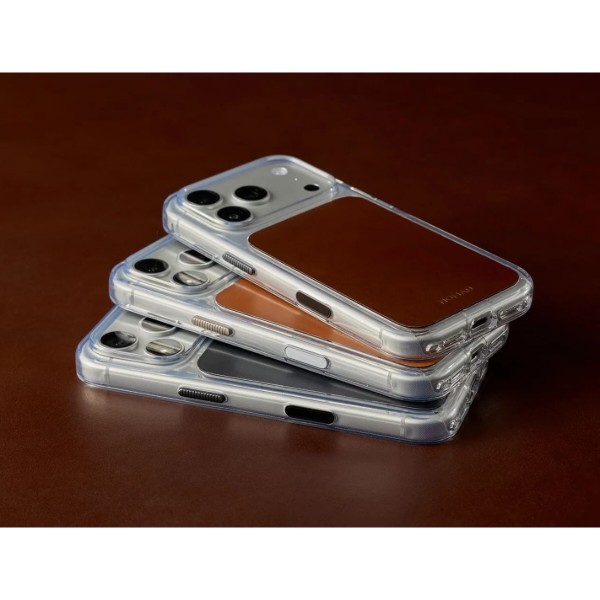 Фото - Чохол для смартфона Nomad Clear Leather Case Horween Rustic Brown for iPhone 18 Pro Max/17 Pro Max (NM017750858)
