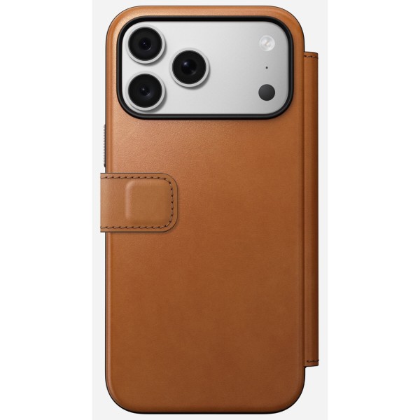 Фото - Чохол для смартфона Nomad Modern Leather Folio Case Horween Saddle for iPhone 18 Pro Max/17 Pro Max (NM009001858)