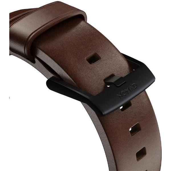 Фото - Ремінець для смарт-годинника Nomad Modern Leather Band Black Hardware Rustic Brown Horween 41mm/42mm (NM1A3RBM00)
