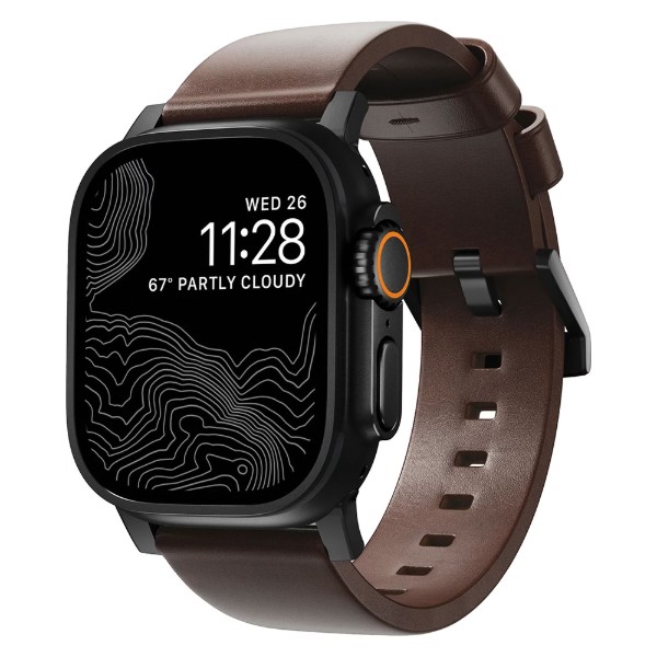 Фото - Ремінець для смарт-годинника Nomad Modern Leather Band Black Hardware Rustic Brown Horween 41mm/42mm (NM1A3RBM00) Фото - Ремінець для смарт-годинника Nomad Modern Leather Band Black Hardware Rustic Brown Horween 41mm/42mm (NM1A3RBM00)