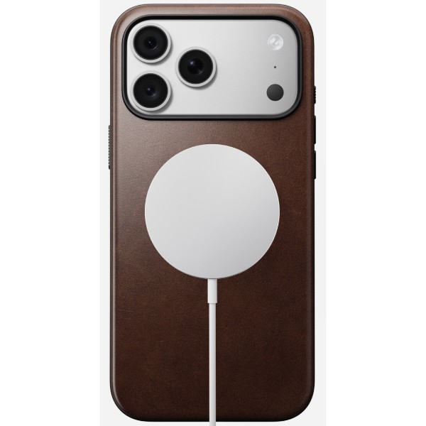 Фото - Чохол для смартфону Nomad Modern Leather Case Horween Rustic Brown for iPhone 18 Pro/17 Pro (NM009193858)