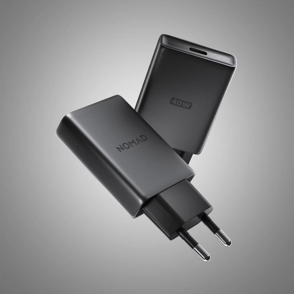 Фото - Мережевий зарядний пристрій Nomad USB-C GaN 40W Slim EU Power Adapter Carbide (NM014773858)