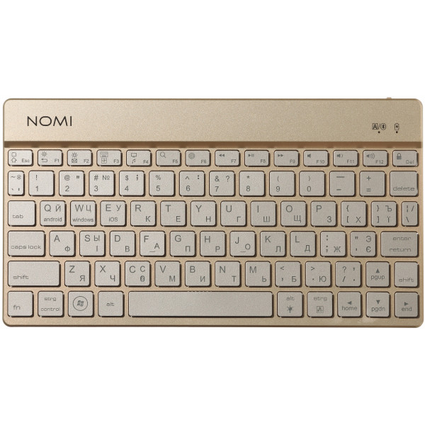 Фото - Клавіатура бездротова Nomi KBB-302 Gold (245152)