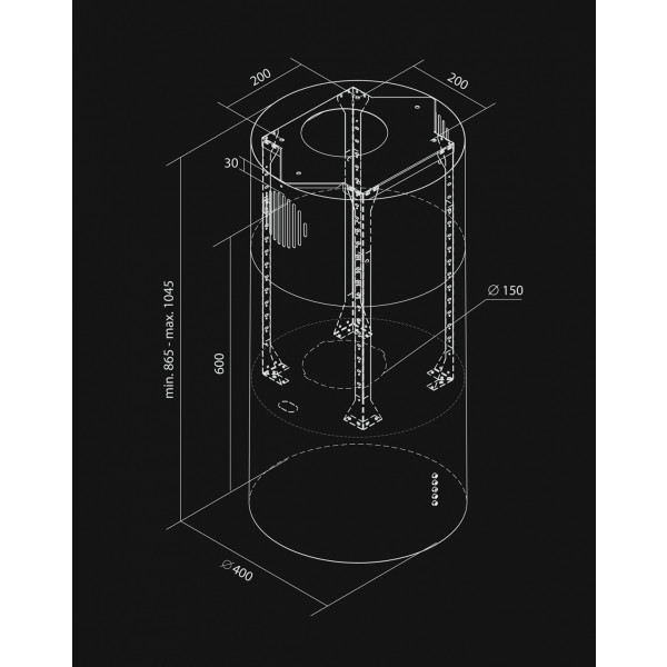 Фото - Витяжка декоративна NORTBERG Cylindro Eco Inox 40