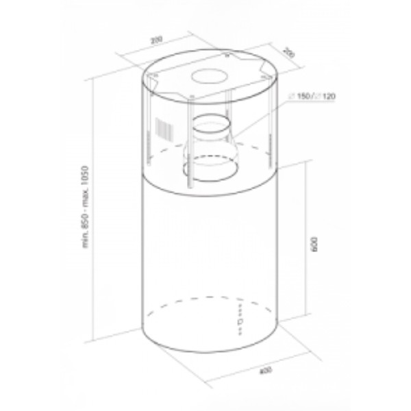 Фото - Вытяжка декоративная NORTBERG Cylindro White 40