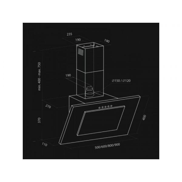 Фото - Витяжка декоративна NORTBERG Dynamic Inox 80