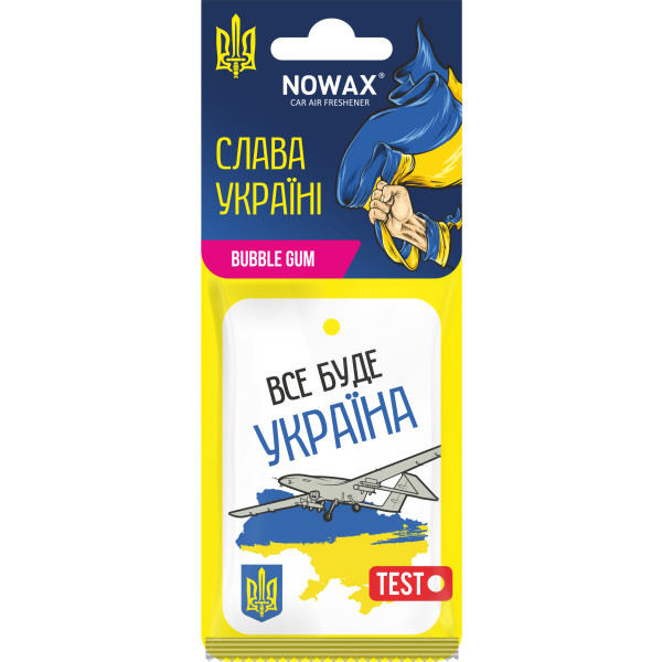 Фото - Ароматизатор для авто NOWAX Слава Україні Bubble Gum (NX00134)