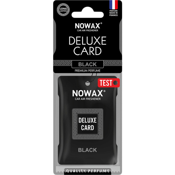 Фото - Ароматизатор для авто NOWAX целюлозний Deluxe Card 6 г Black (NX07733)