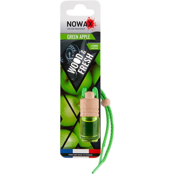 Фото - Ароматизатор для авто NOWAX Wood&Fresh Green apple 5 мл (NX07705)