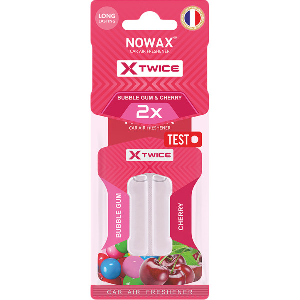 Фото - Ароматизатор для авто NOWAX з подвійною капсулою X Twice Bubble Gum & Cherry (NX00151)