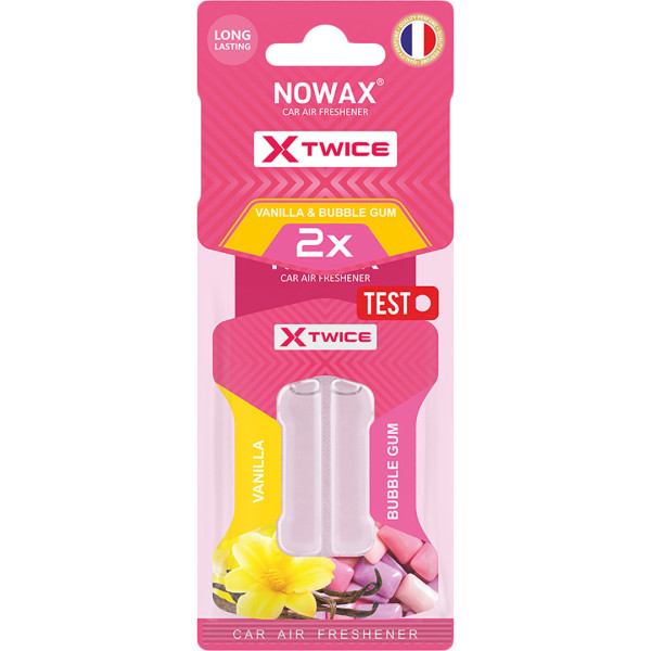Фото - Ароматизатор для авто NOWAX з подвійною капсулою X Twice Bubble Gum & Vanilla (NX00152)