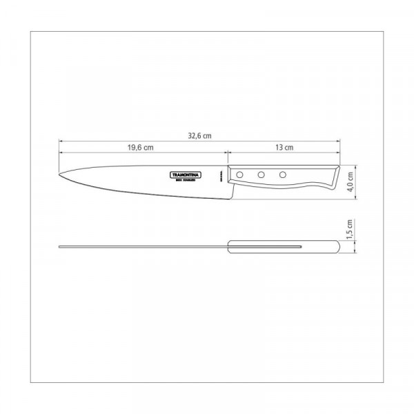 Фото - Ніж кухарський Tramontina TRADICIONAL 203 мм (22219/108)