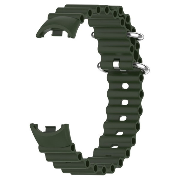Фото - Ремінець для фітнес-браслету BeCover Wave Style for Xiaomi Mi Smart Band 8 / 9 / 10 Dark Green (714351)
