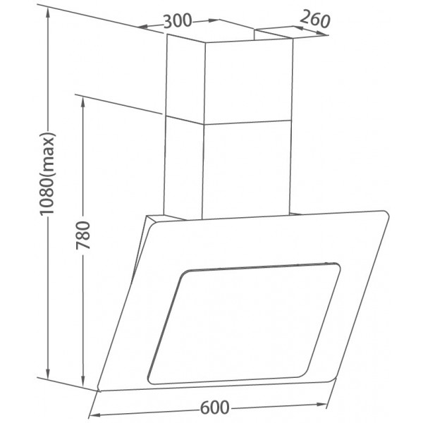 Фото - Витяжка декоративна Pyramida NRX 60 (1100) SR GWH