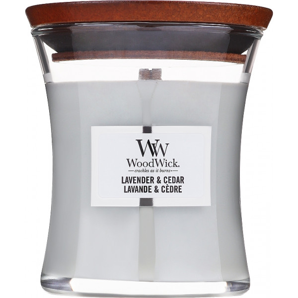 Фото - Свеча стекло Woodwick Medium Lavender & Cedar (Лаванда и Кедр) 275г (1666266E)