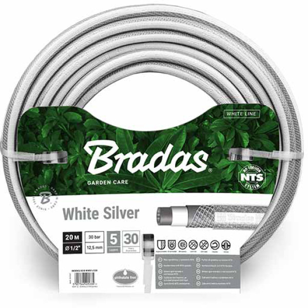 Фото - Шланг поливочний BRADAS 1/2" 20 м NTS White Silver (WWS1/220)