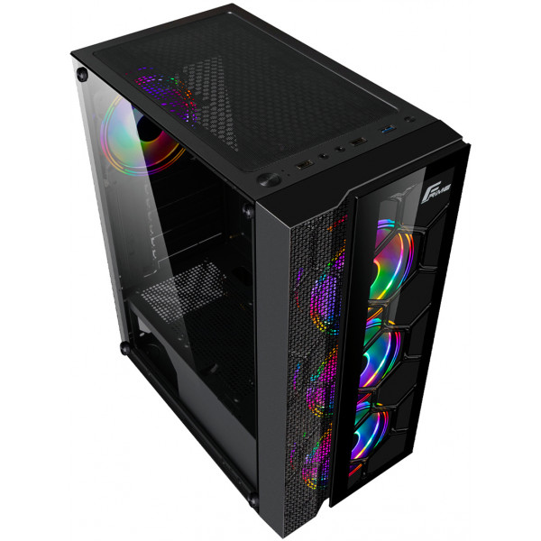 Фото - Корпус Frime Nucleus Black USB 3.0 без БЖ (Nucleus-U3-GLS-4DTRMLT16.6WP)