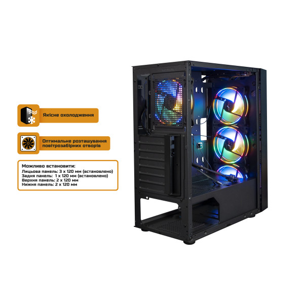 Фото - Корпус Frime Nucleus Black USB 3.0 без БЖ (Nucleus-U3-GLS-4DTRMLT16.6WP)