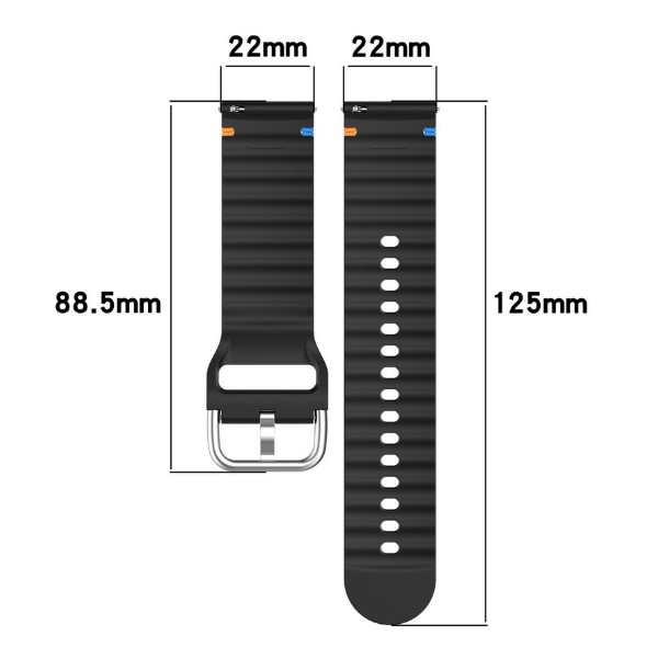 Фото - Ремешок для смарт-часов BeCover Ribbed Tape (22mm) for Xiaomi Watch 2 Pro / S4 / S3 / S1 Pro / S1 / S1 Active Black (714293)