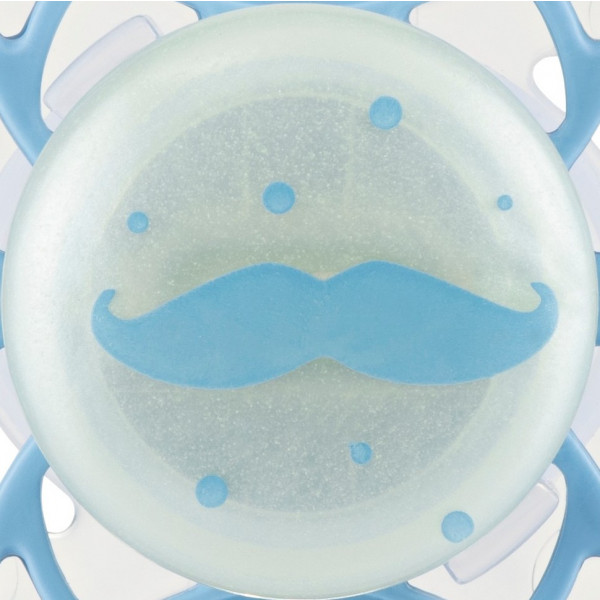 Фото - Ортодонтическая пустышка Nuvita Air55 Cool 6m+ ''уси'' Голубой (NV7084GDB)