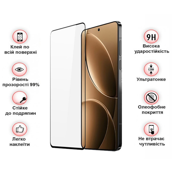 Фото - Захисне скло для смартфону BeCover for Xiaomi Redmi Note 14S Black (713417)