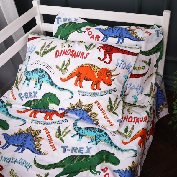 Фото - Комплект постільної білизни MirSon 175х210 см 17-0868 Dino World Бязь (2200012066683)