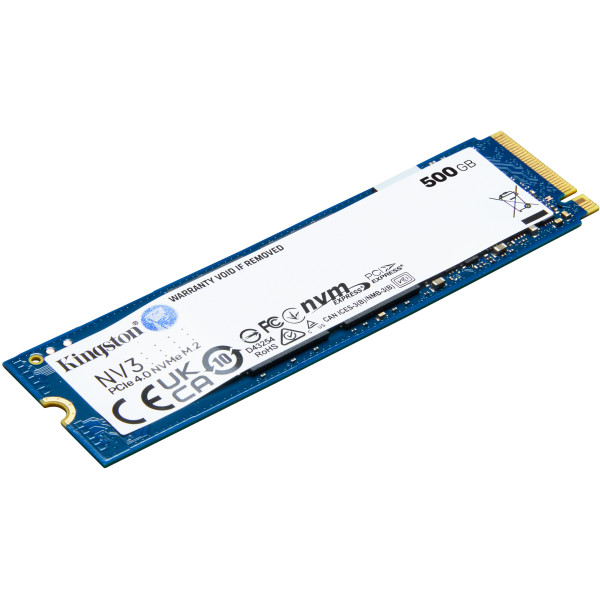 Фото - SSD-накопичувач внутрішній Kingston NV3 500GB M.2 2280 NVMe PCIe 4.0 x4 3D NAND (SNV3S/500G)