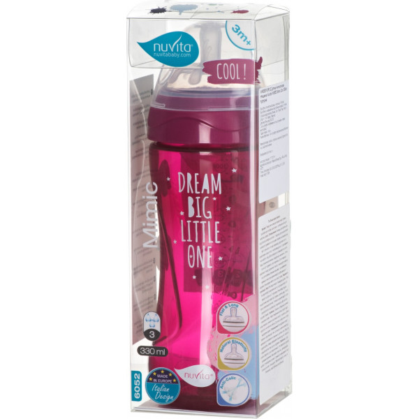 Фото - Бутылочка для кормления Nuvita Антиколиковая Mimic Cool 330 мл Puple (NV6052PURPLE)