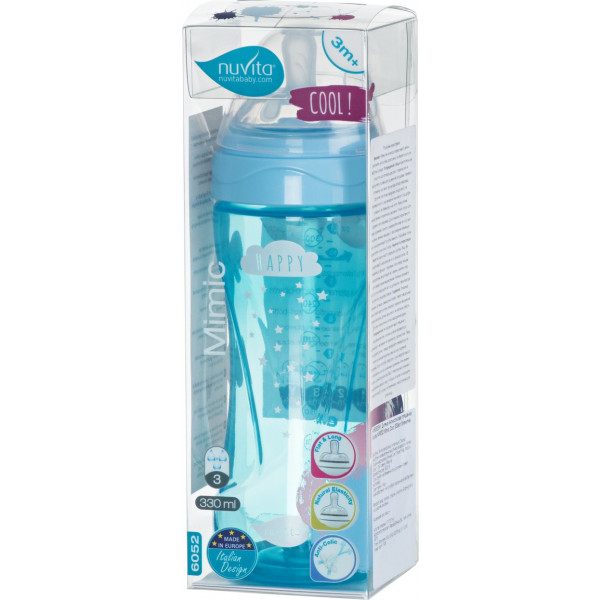 Фото - Бутылочка для кормления Nuvita Антиколиковая Mimic Cool 330 мл Blue (NV6052SKY)