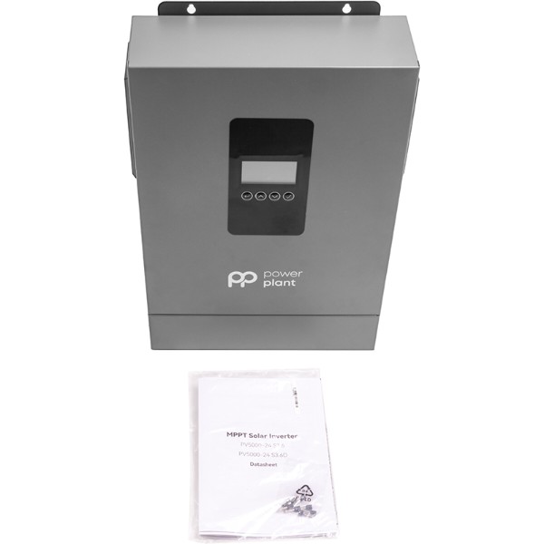 Фото - Инвертор гибридный солнечный PowerPlant 3600W 24V 100A (NV823154)