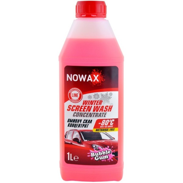 Фото - Омыватель стекла NOWAX Winter Screen Wash concentrate -80°C 1 л Bubble Gum (NX01171)