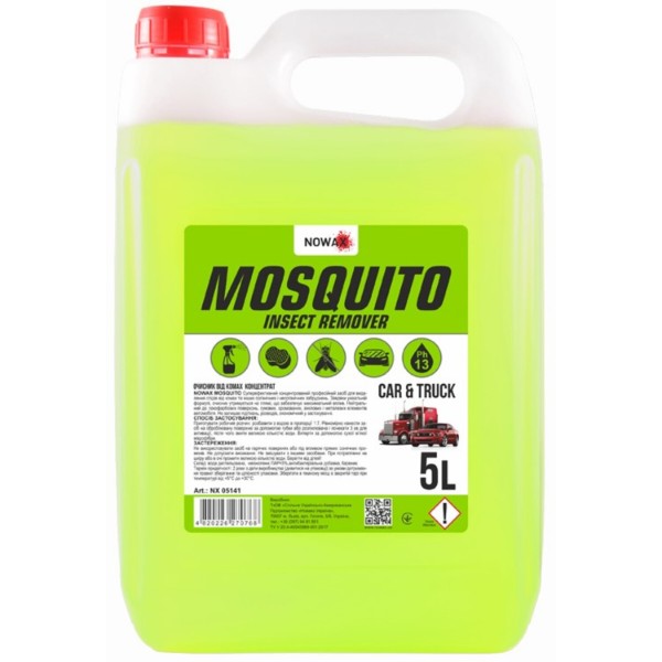 Фото - Очиститель для авто NOWAX от насекомых MOSQUITO 5L концентрат 1:7 (NX05141)