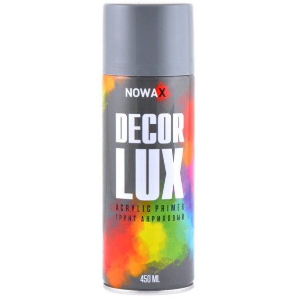 Фото - Грунтовка NOWAX акриловая Spray 450 ml серый (NX48035)