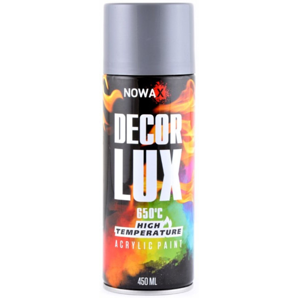 Фото - Фарба для авто NOWAX високотемпературна 650° Spray 450 ml сірий (NX48038)