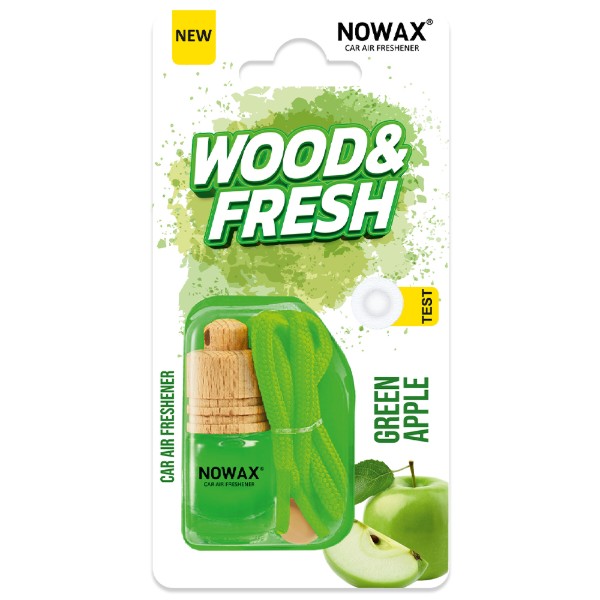Фото - Ароматизатор для авто NOWAX WOOD&FRESH - Green Apple (NX92044)