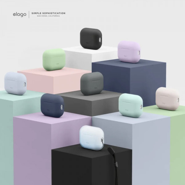 Фото - Чохол для навушників Elago Silicone Basic Case with Nylon Lanyard Mint for Airpods Pro 2nd Gen (EAPP2SC-BA+ROSTR-MT)
