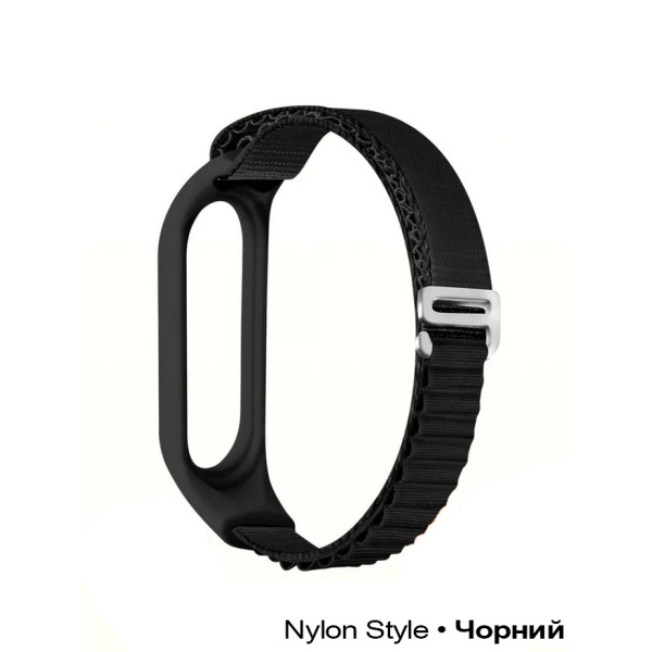 Фото - Ремешок для фитнес-браслета BeCover Nylon Style for Xiaomi Mi Smart Band 7 Black (707655)