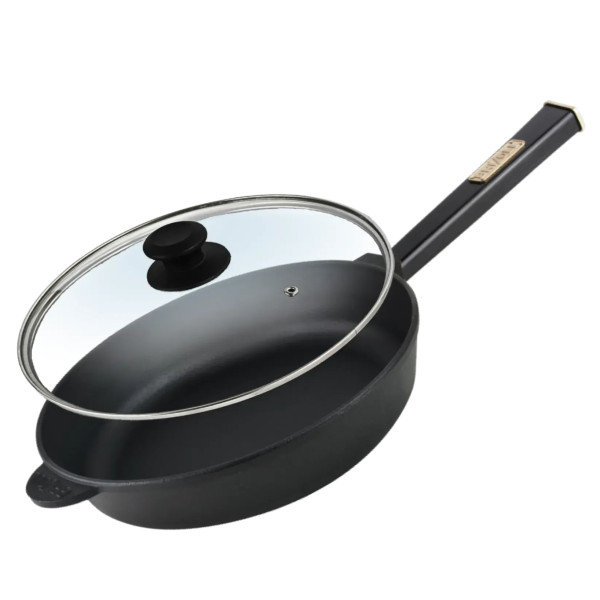 Фото - Сковорода універсальна Brizoll O2660-P1-C Optima-Black 260х65,5 мм, з кришкою