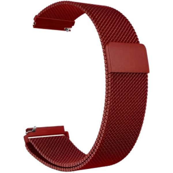 Фото - Ремінець для смарт-годинника BeCover Milanese Style for LG Watch Sport W280A (20mm) Red Wine (707701)