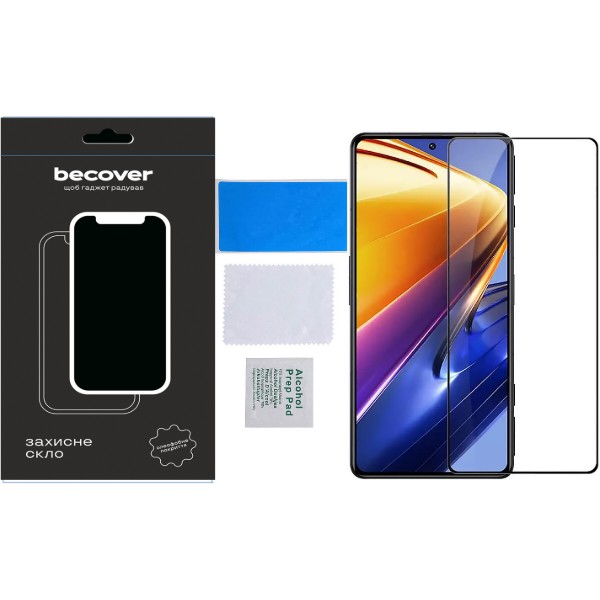 Фото - Захисне скло для смартфону BeCover Poco F4 Black (709274)