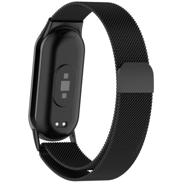 Фото - Ремінець для фітнес-браслету BeCover Milanese Style for Xiaomi Mi Smart Band 8 / 9 / 10 Black (714601)