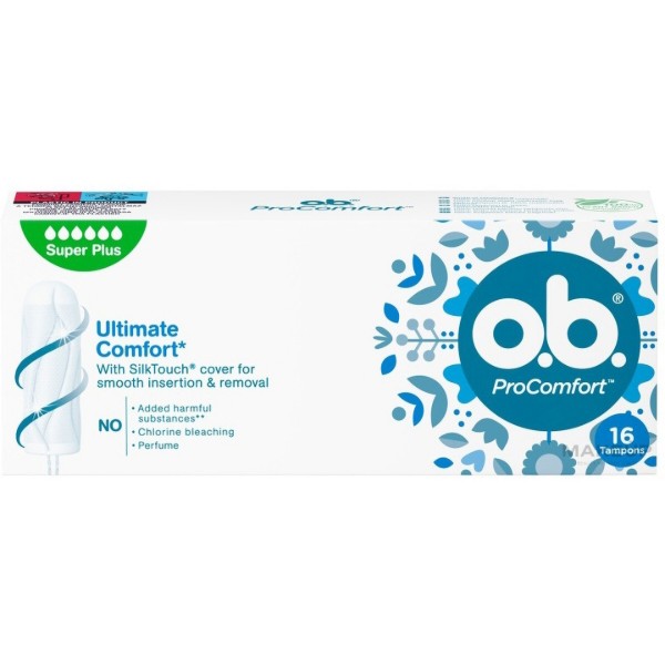Фото - Тампоны гигиенические o.b. ProComfort Super Plus 16 шт. (3574661857640)