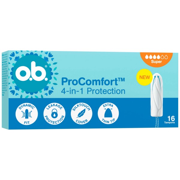 Фото - Тампони гігієнічні o.b. ProComfort Super 16 шт. (3574661900469) Фото - Тампони гігієнічні o.b. ProComfort Super 16 шт. (3574661900469)