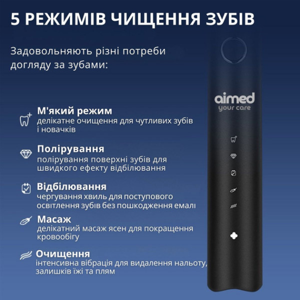 Фото - Зубная щетка электрическая AIMED Neo Pro Black (AI-NeoPro_bk)