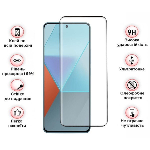 Фото - Захисне скло для смартфону BeCover Xiaomi Redmi Note 13 Pro Plus 5G Black (710655)